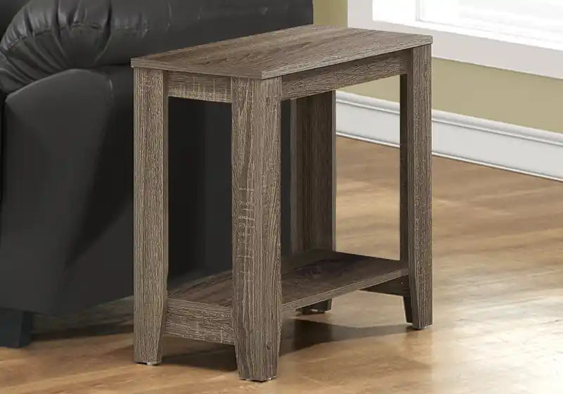 Table d'appoint gris-taupe foncé