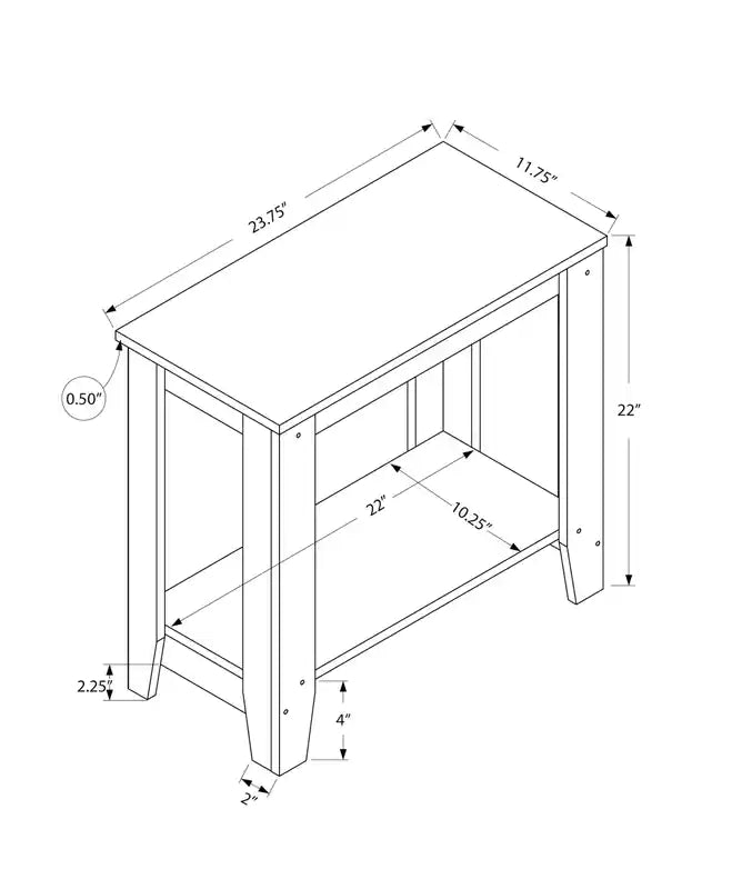 Table d'appoint gris-taupe foncé