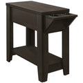 Espresso With a Glass Holder Accent Table