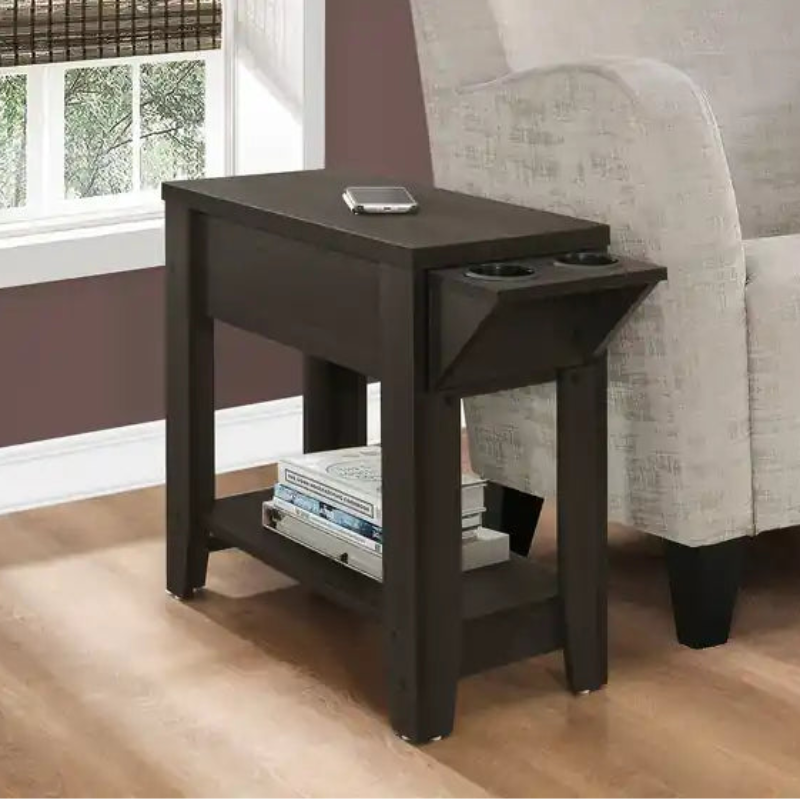 Table d'appoint Expresso avec porte-verre intégré