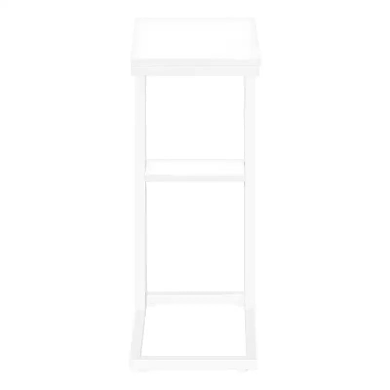 Table d'appoint en métal blanc