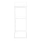 Table d'appoint en métal blanc