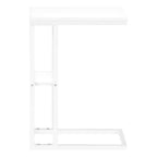 Table d'appoint en métal blanc