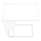 Table d'appoint en métal blanc