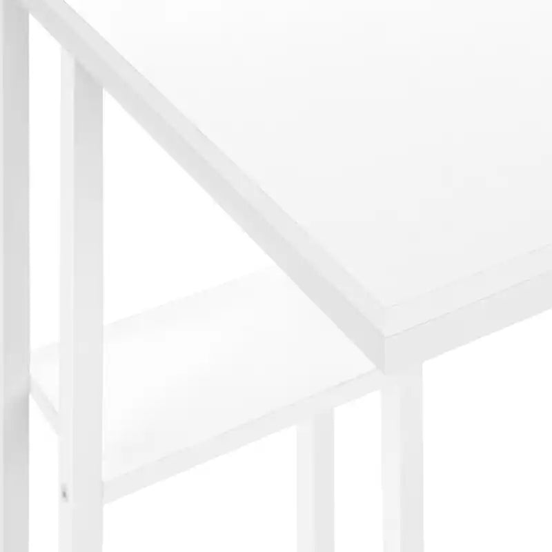 Table d'appoint en métal blanc