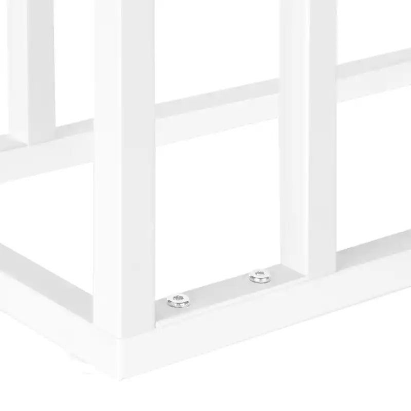 Table d'appoint en métal blanc