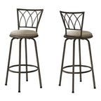 Swivel Dark Coffee Metal Bar Stool