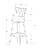Tabouret de bar pivotant en métal café foncé