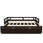 Lit gigogne extensible, Lit gigogne en bois avec tiroir-lit