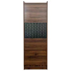Table d'étude pliante moderne en bois GDFStudio Sinclair 36 avec rangement