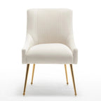 SEYNAR Lot de 8 chaises de salle à manger modernes en velours glamour, chaise de coiffeuse capitonnée pour salon (sans table)
