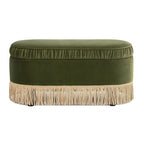 Serena 38 Ottoman banquette de rangement ovale plissée