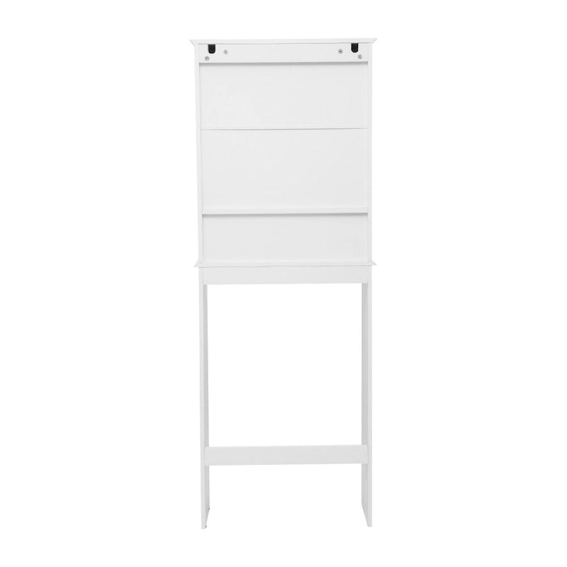 Meuble de toilette sur pied de toilette style ferme avec étagères et portes à fermeture magnétique