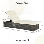 Excellent ensemble de chaises longues d'extérieur pour la relaxation et les loisirs