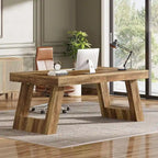 Bureau de direction en bois de 63 pouces, grand bureau d'ordinateur pour bureau à domicile