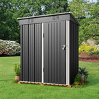 Abri de jardin en métal pour outils avec porte verrouillable pour mobilier de jardin et outils