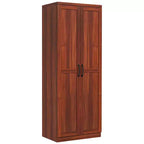 Garde-manger de cuisine 2 portes de 160 cm, meuble de rangement autoportant avec 5 étagères et 2 étagères réglables pour salle à manger