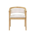 Ensemble de salle à manger Christopher Knight Home Simon 5 pièces en bois d'hévéa de style milieu de siècle avec chaises rembourrées en tissu bouclé