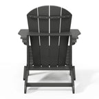 Chaise Adirondack pliante d'extérieur tout temps Polytrends Laguna résistante à la décoloration pour patio