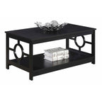 Table basse circulaire avec étagère