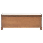 Banc de rangement SAFAVIEH Fiorello avec coussin et 3 tiroirs - 47,3 L x 15 P x 19 H - 47 L x 15 P x 19 H