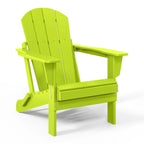 Chaise Adirondack pliante d'extérieur tout temps Polytrends Laguna résistante à la décoloration pour patio