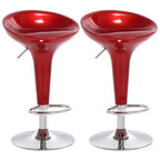 Tabouret de bar pivotant en plastique chromé réglable en hauteur
