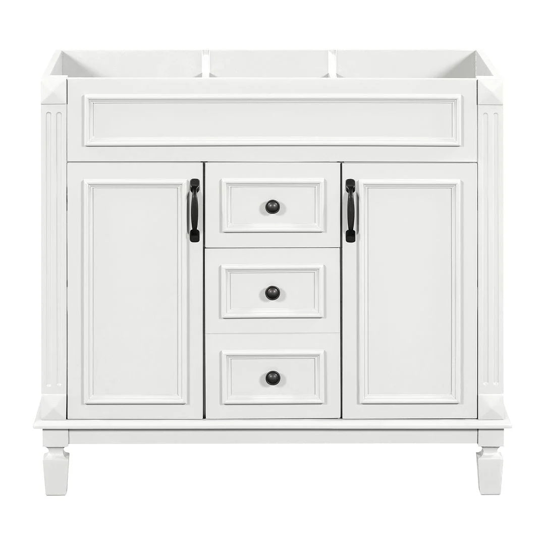 Meuble-lavabo moderne de 36 po avec vasque et armoire à miroir, 2 portes et 2 tiroirs
