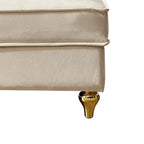 Fauteuil méridienne de rangement élégant français en velours avec coussin