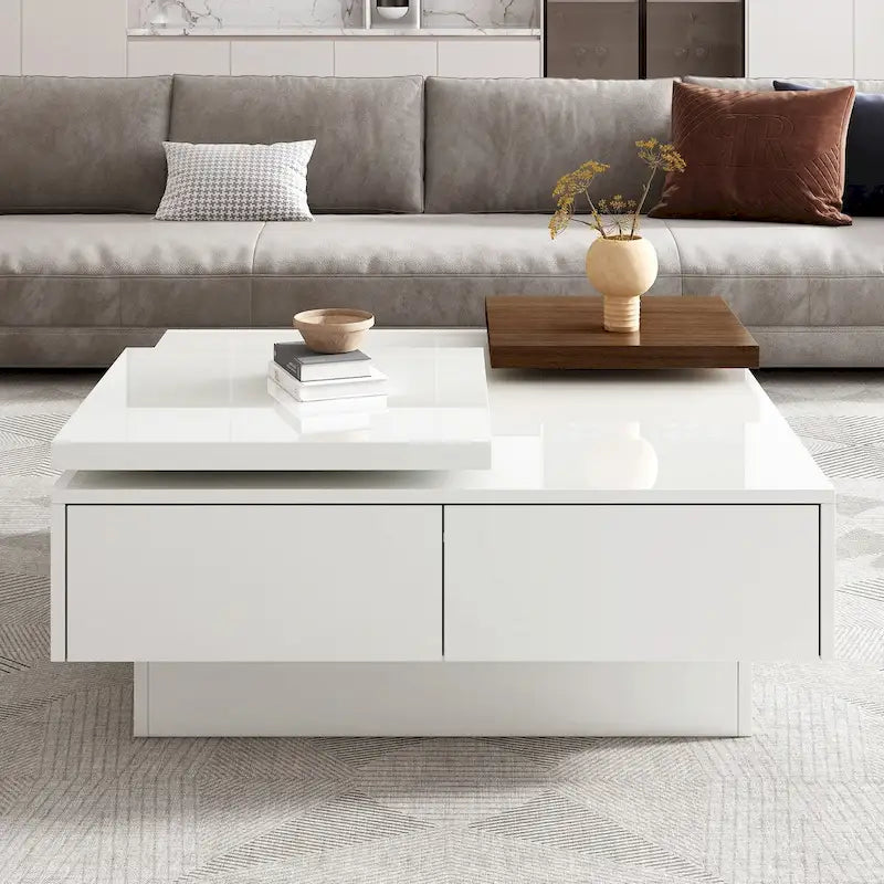 Table basse carrée moderne en bois
