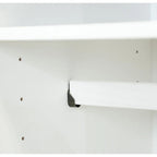 Armoire-penderie Kyle à 4 portes en bois massif 100 % Palace Imports, avec portes en bois massif ou miroir