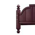 Cadre de lit plateforme Queen vintage - Pin massif, tête de lit en MDF, pas besoin de sommier