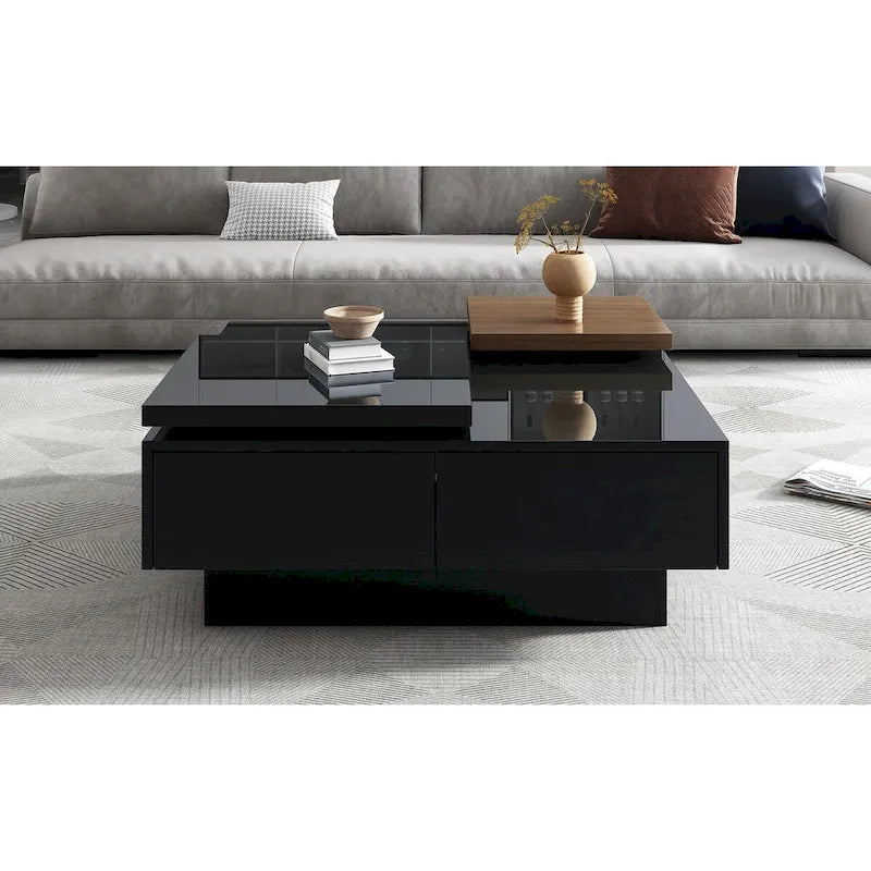 Table basse carrée moderne en bois