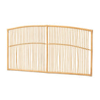 Tête de lit murale Malvina en rotin naturel, style bohème moderne - Grand lit