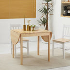 HOMCOM Table de cuisine en bois massif 55 po, Tables à abattants pour petits espaces, Table de salle à manger pliante