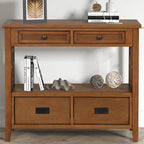 Console avec 4 tiroirs et une étagère de rangement