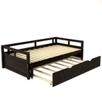 Lit gigogne extensible, Lit gigogne en bois avec tiroir-lit