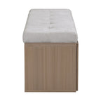 Banc de rangement pour chaussures, meuble à chaussures avec assise rembourrée et deux portes pour entrée