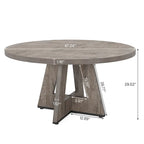 Table de salle à manger ronde de 47 pouces pour 4 personnes, table de ferme en bois pour cuisine, salle à manger et salon