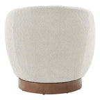 Fauteuil d'appoint pivotant Spruce&Spring en tissu avec base en bois