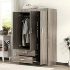 Armoire 3 portes avec 2 tiroirs