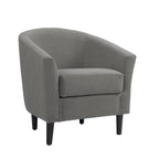 Lot de 2 fauteuils club modernes en lin style tonneau
