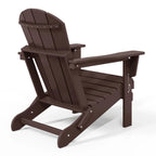 Chaise Adirondack pliante d'extérieur tout temps Polytrends Laguna résistante à la décoloration pour patio