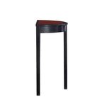 Table console cerisier noir et demi-lune noire, simple