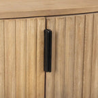 Meuble d'appoint en bois massif marron clair