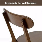 Chaises de salle à manger en bois massif de style moderne du milieu du siècle, lot de 2, pour salle à manger, restaurant ou salon - Panipeachy