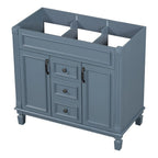 Meuble-lavabo moderne de 36 po avec vasque et armoire à miroir, 2 portes et 2 tiroirs