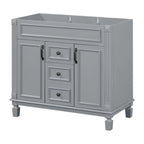 Meuble-lavabo moderne de 36 po avec vasque et armoire à miroir, 2 portes et 2 tiroirs