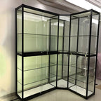 Vitrine rectangulaire contemporaine en verre noir